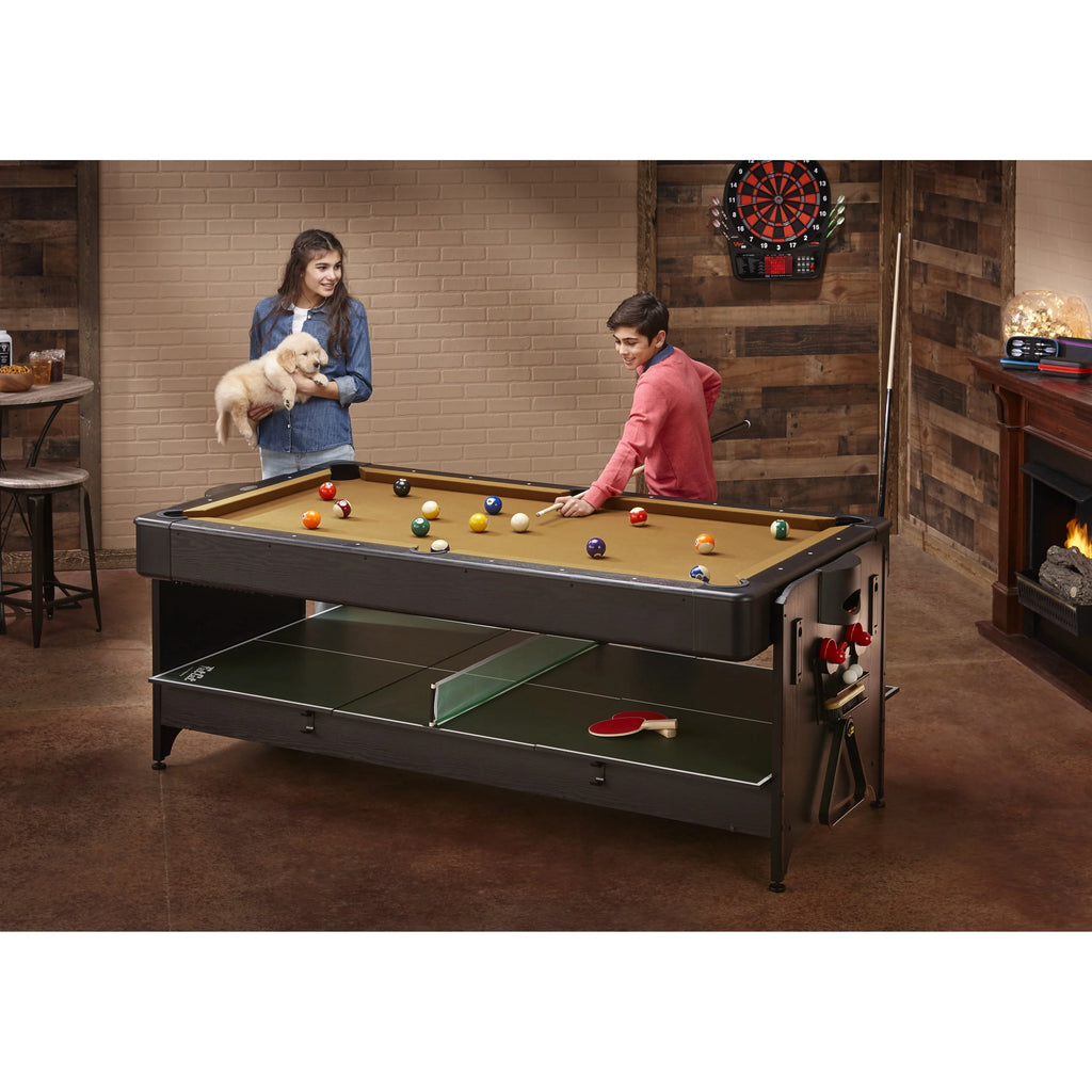 7' Pool Air Hockey Table Tennis Table E2621