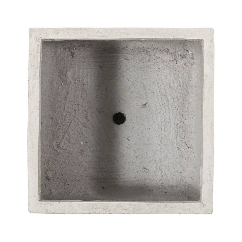 White Cast Stone Square Planter V472