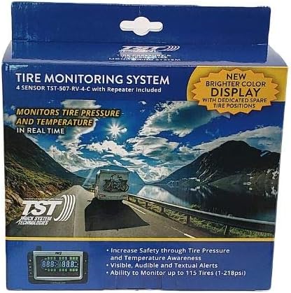 Tire Pressure Monitor with 4 Cap Sensors with Color Display S378