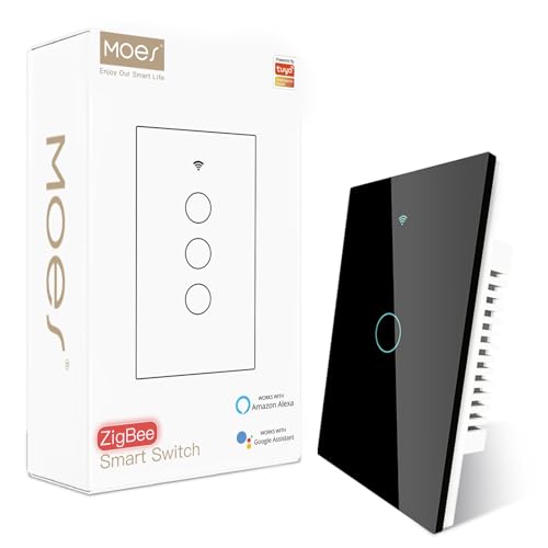 Black 4 Gang Smart Light Switch D255726