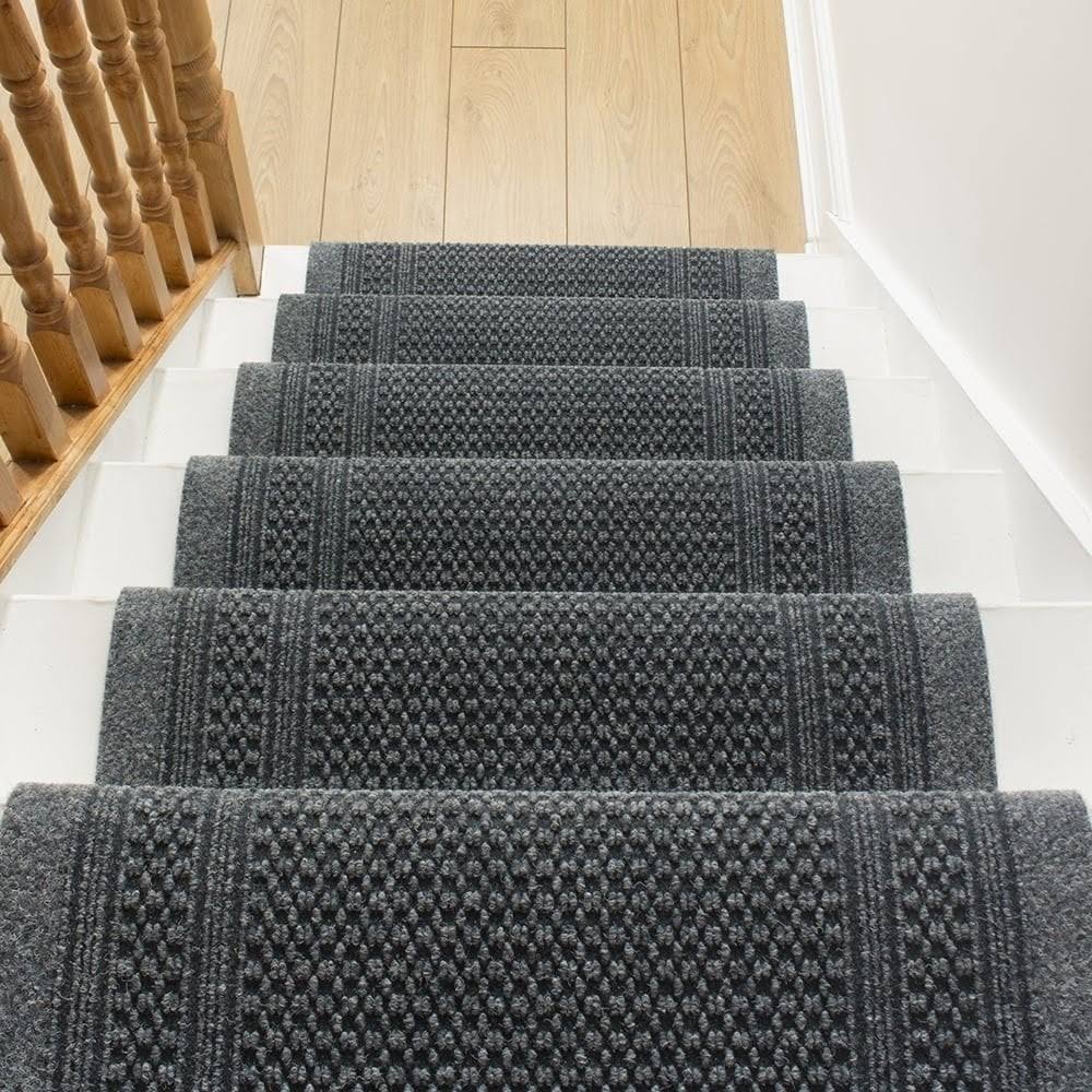 Aztec Gray Stair Carpet Runner 6 foot P850954