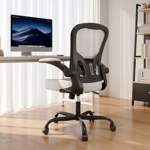 High Back Mesh Ergonomic Office Chair with Flip-up Armrests D717478