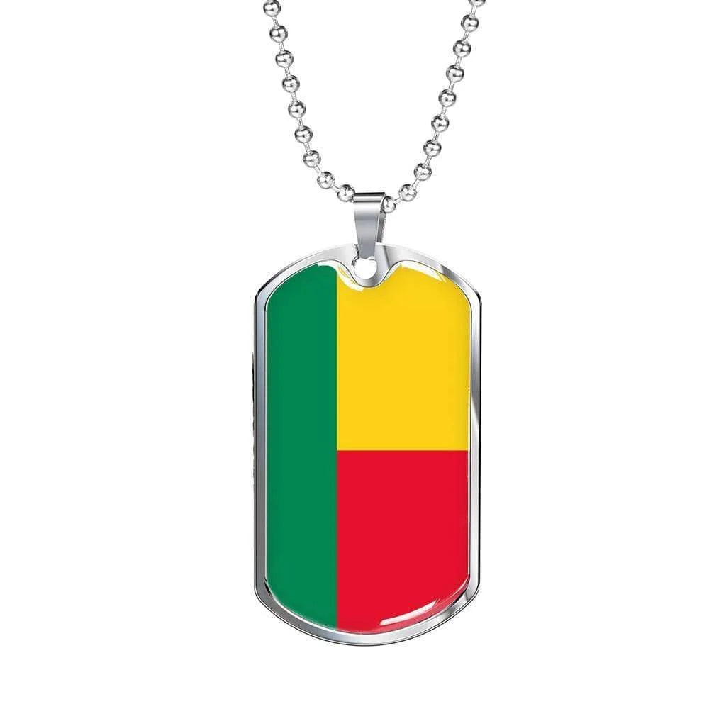 Stainless Steel or 18k Gold Dog Tag Necklace A4110