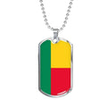 Stainless Steel or 18k Gold Dog Tag Necklace A4110