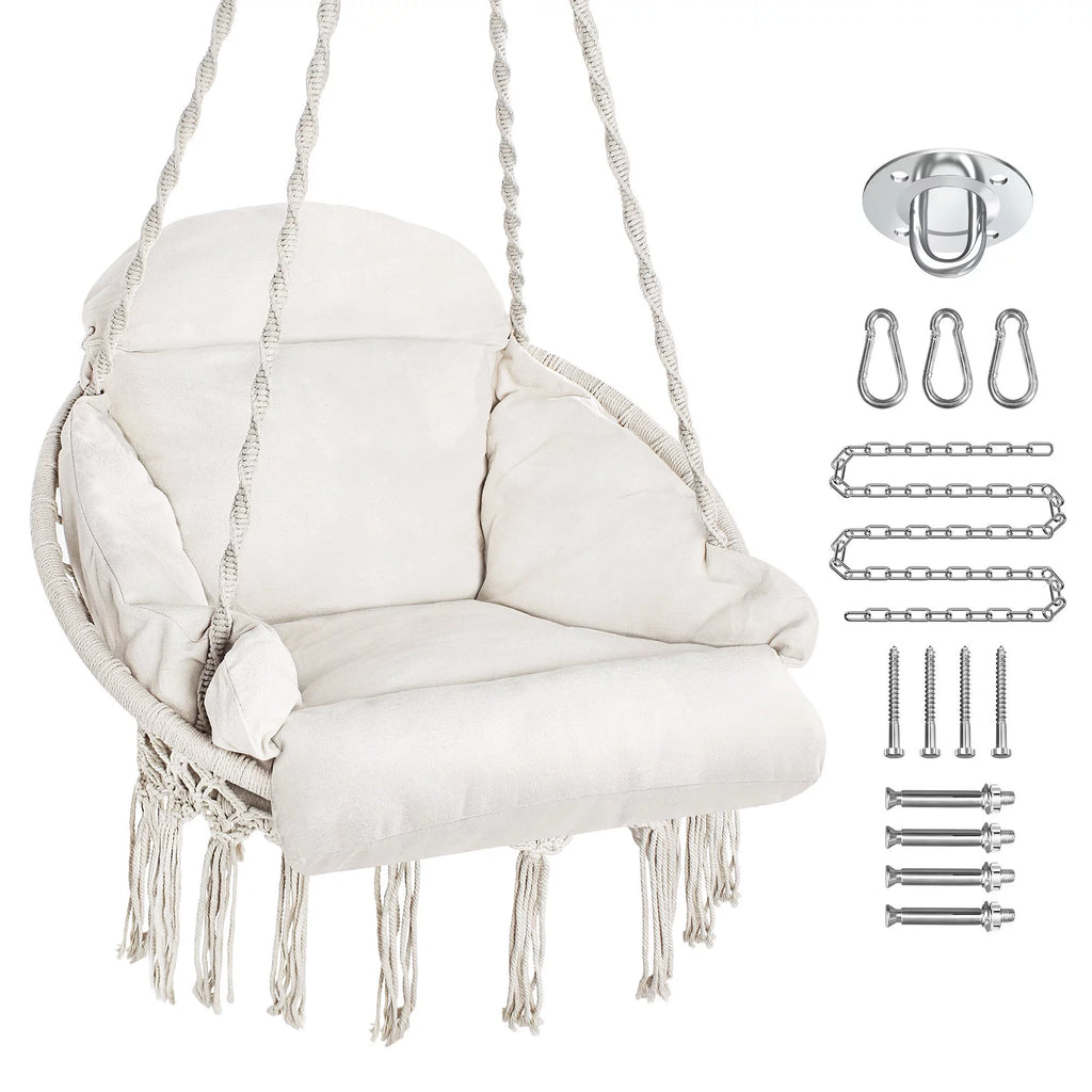 Hanging Hammock Swing Chair with Cushion W99486