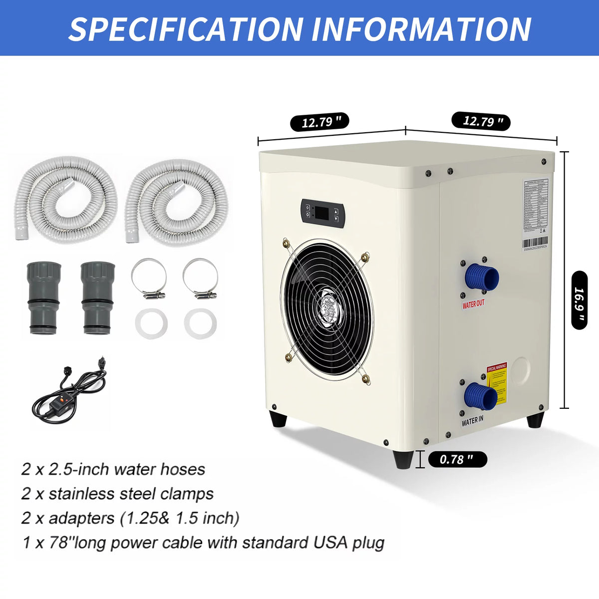 14331 BTU Mini Swimming Pool Heat Pump D6931