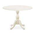 Linen White Wood Pedestal Dining Table O311