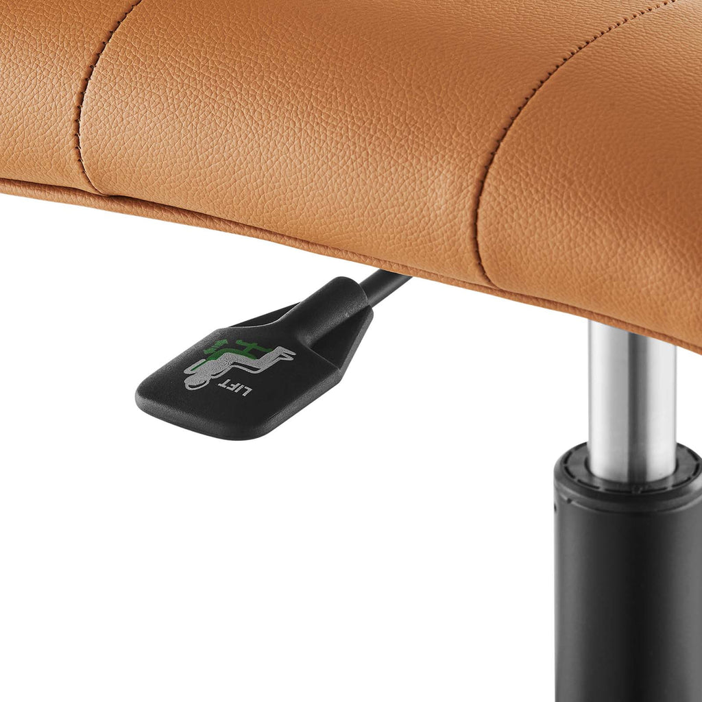 Black Tan Armless Office Chair C941159