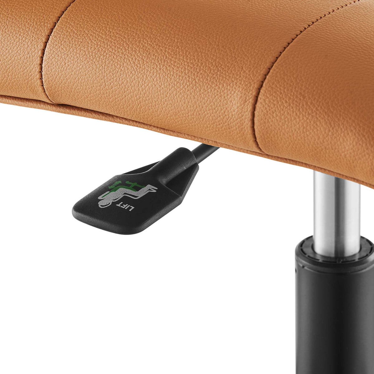Black Tan Armless Office Chair C941159