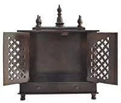Wooden Pooja Mandir Cabinet Temple P15507