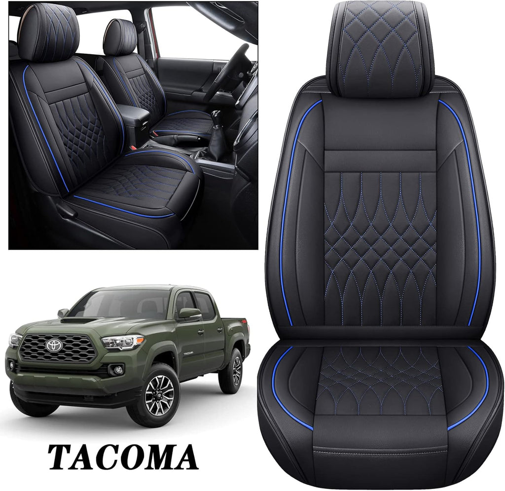 Toyota Tacoma Seat Covers 2005-2022 Crew Double Cab Pickup Airbag Compatible Black N65781