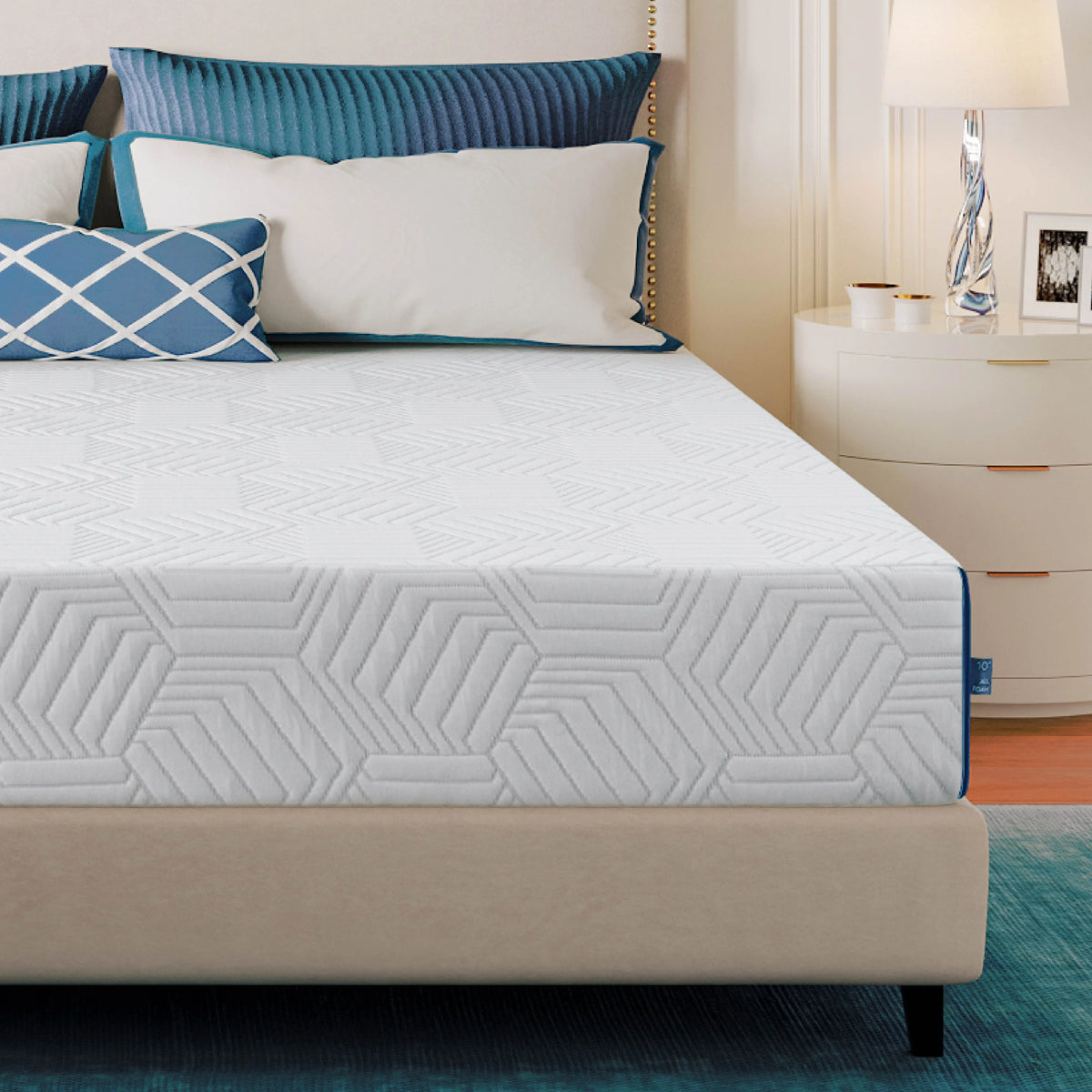 Blue 8 inch Cooling Gel Memory Foam Mattress I238