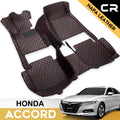 Leather Car Floor Mats 1st & 2nd Row Black V453551