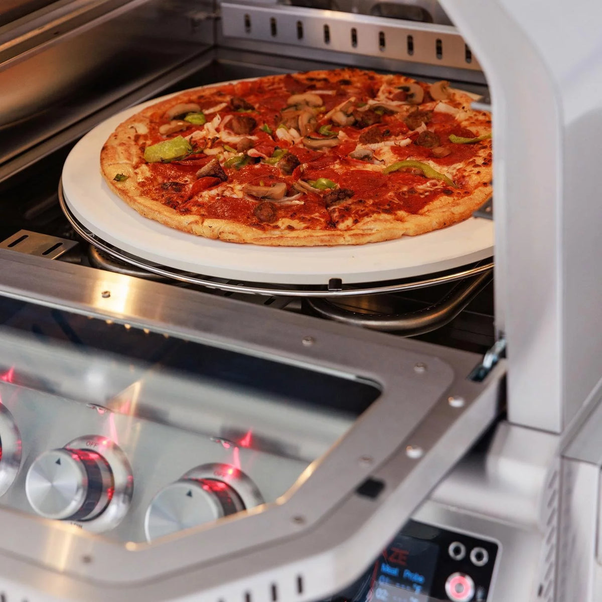 26-Inch Countertop Propane Outdoor Pizza Oven with Rotisserie T54328