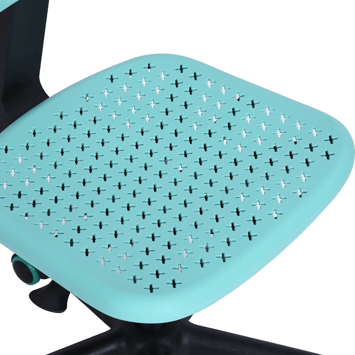 Turquoise Ergonomic Office Chair with Adjustable Height P847