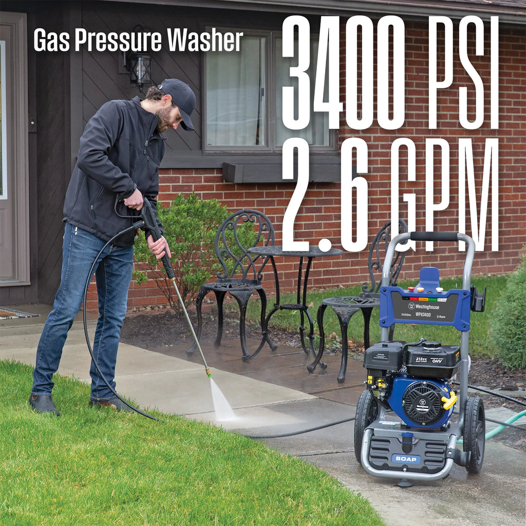 3200-PSI 2.5-GPM Gas Pressure Washer with 5 Nozzles Q2559