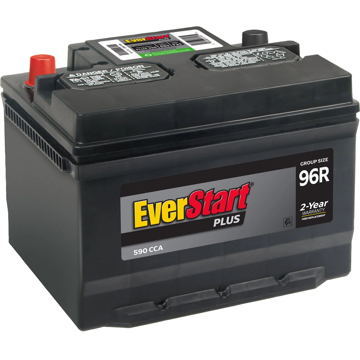 Lead Acid Automotive Battery Group Size 96R 12 Volt 590 CCA P329879