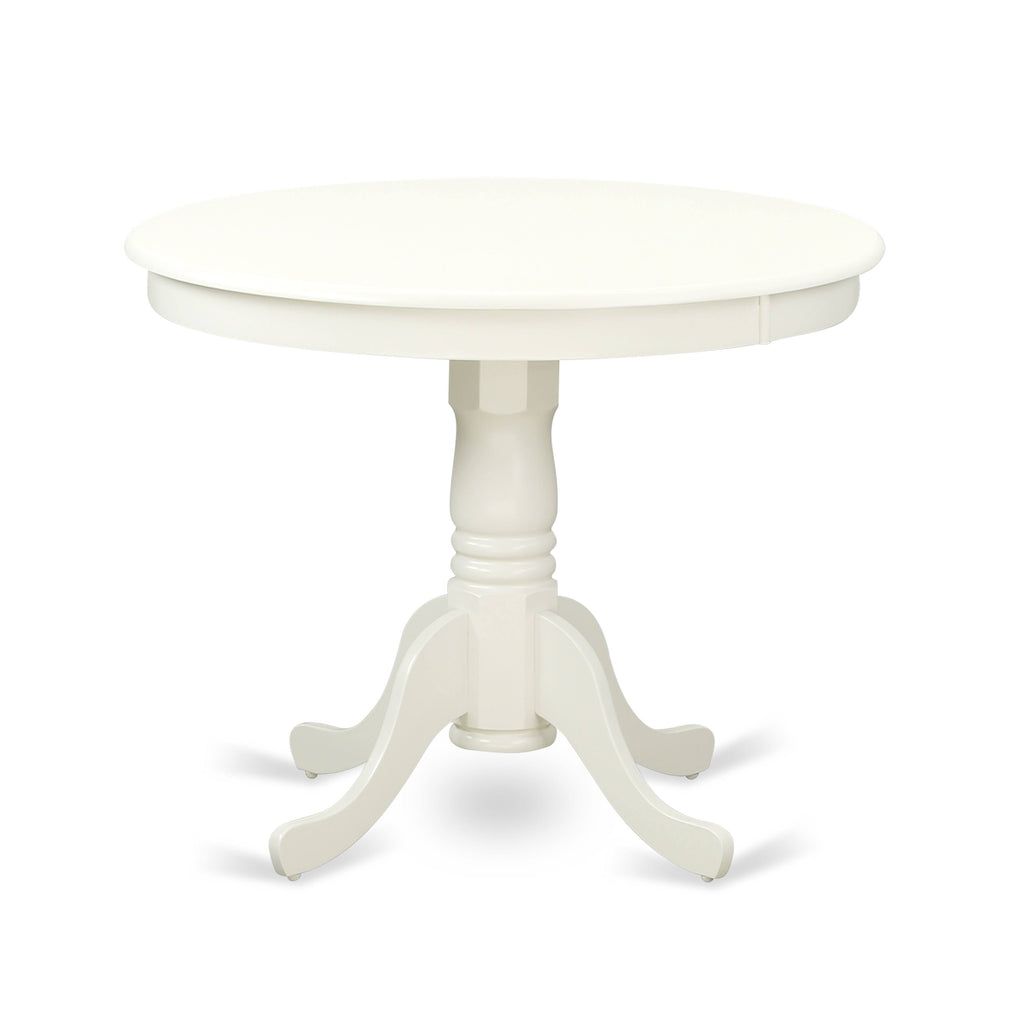 5pc Round 36 inch Table and 4 Vertical Slatted Chairs Y41809