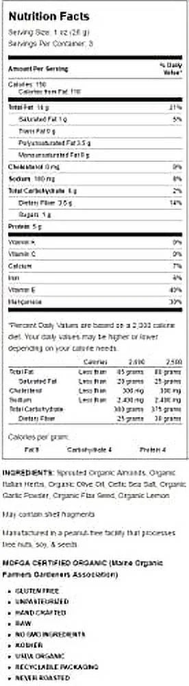 Italian Herb Almonds 3 Ounce V400