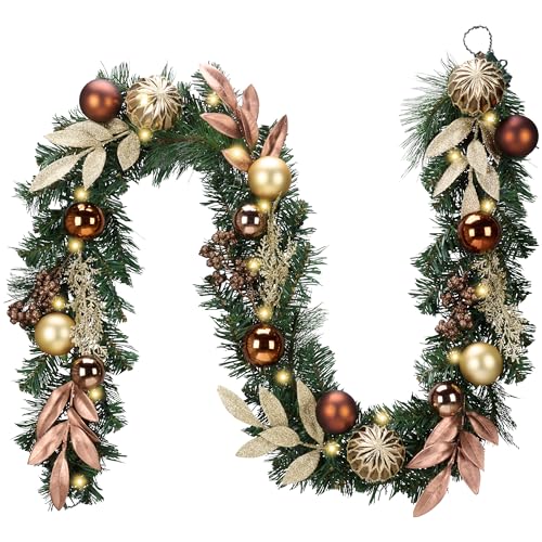 9 Ft Pre-Lit Christmas Garland with Lights W653