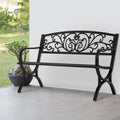Black Metal Loveseat Bench U6805