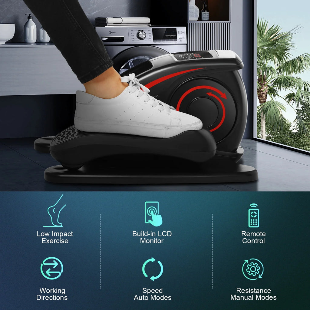 Black Red Under Desk Elliptical Machine C35838