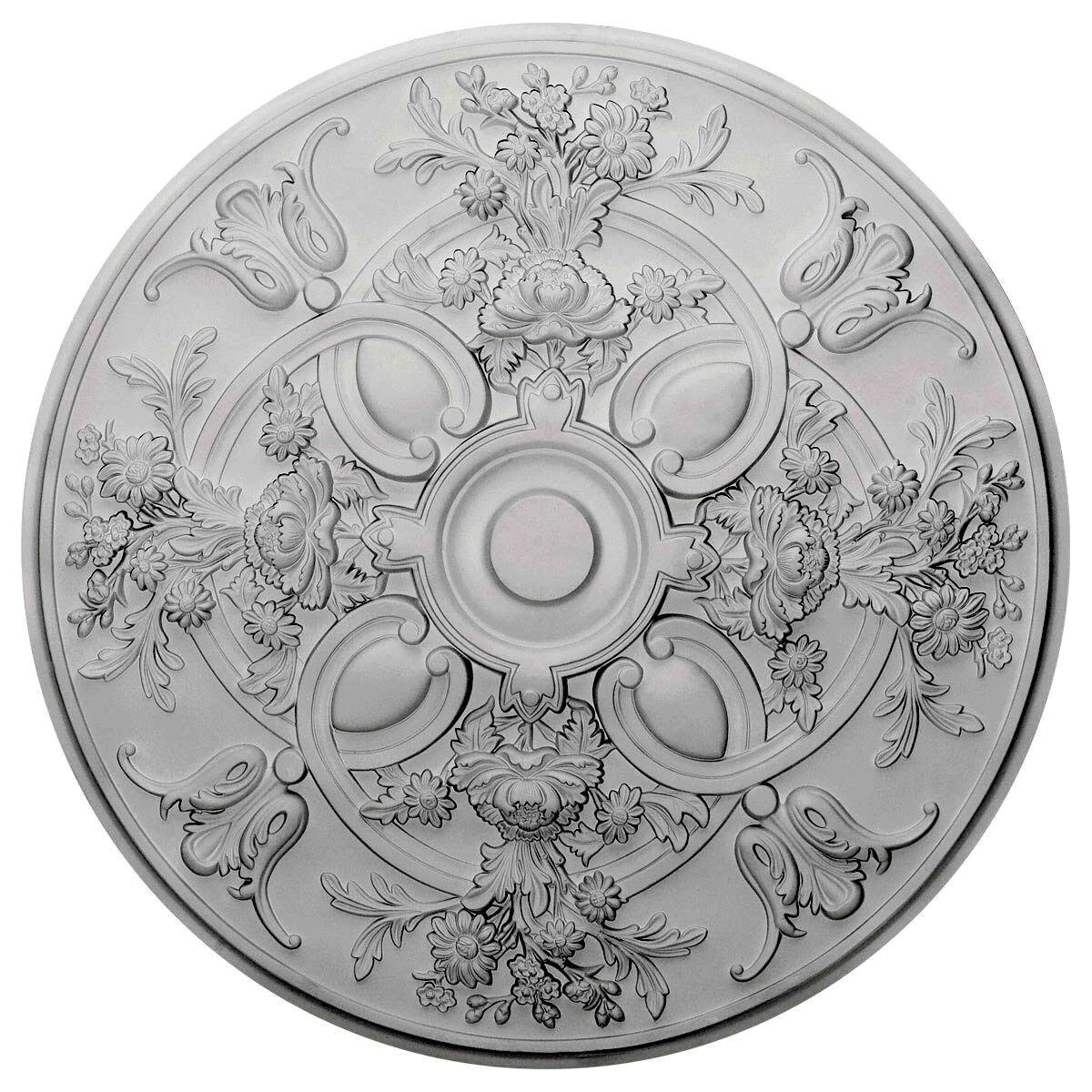 Hand-Painted Antique Copper Ceiling Medallion J84905