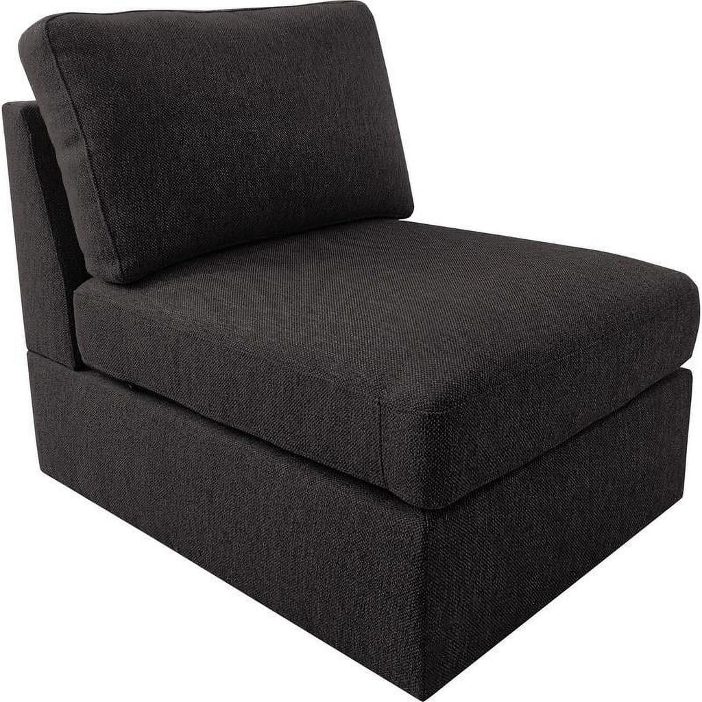 Gray Fabric 4-Seater Sectional Sofa with Reversible Chaise N37072