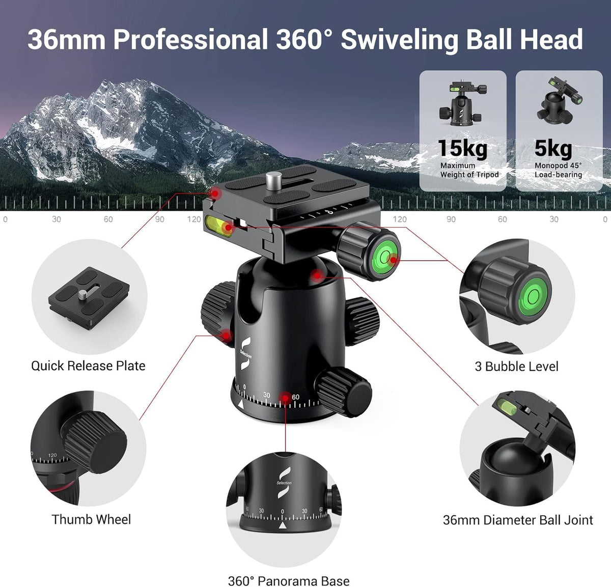 Foldable Aluminum Camera Tripod & Monopod N771031