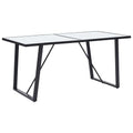 White Tempered Glass Dining Table R800