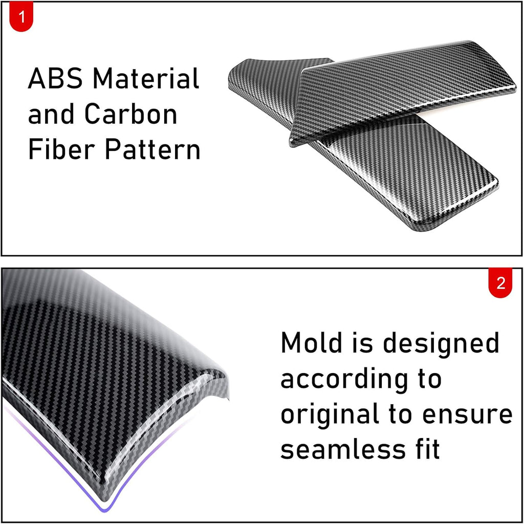 2 PCs Carbon Fiber Console Covers N4746
