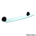 24 inch Glass Shelf Matte Black V826