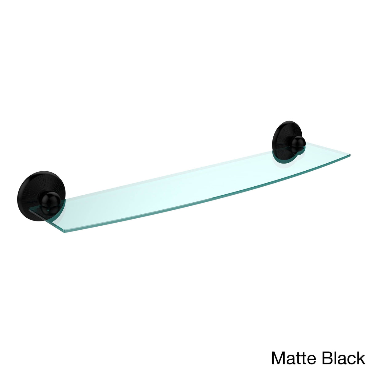 24 inch Glass Shelf Matte Black V826