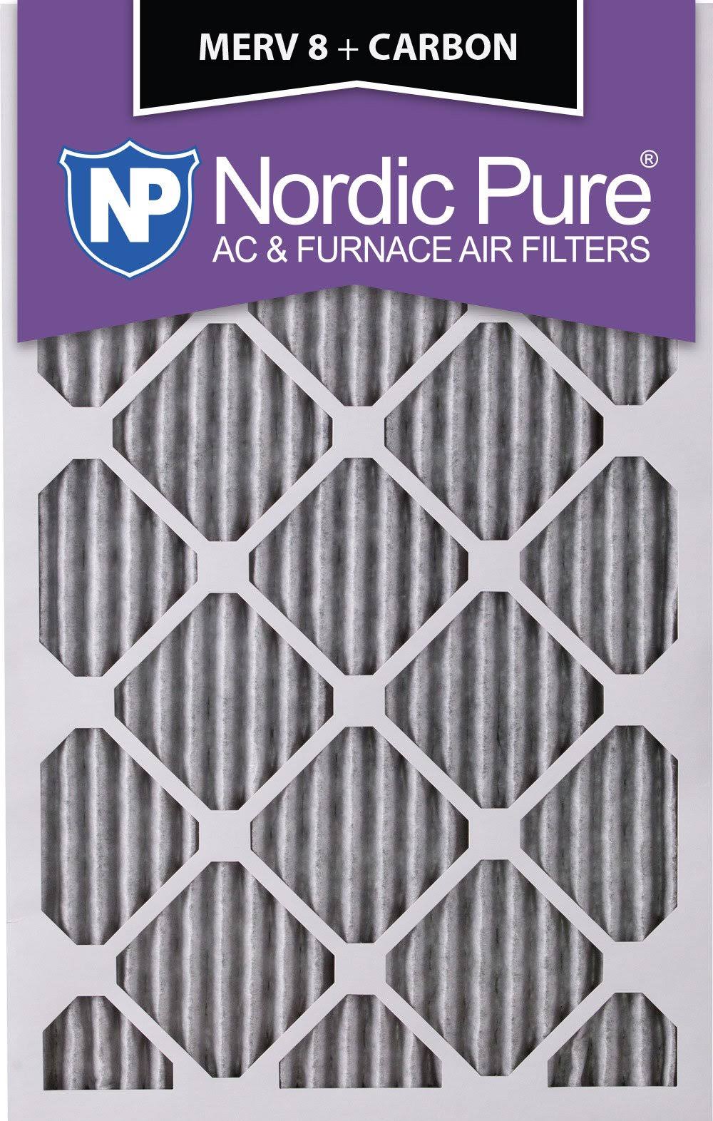 18x24x1 MERV 8 Pleated Carbon AC Furnace Air Filters 12 Pack F349
