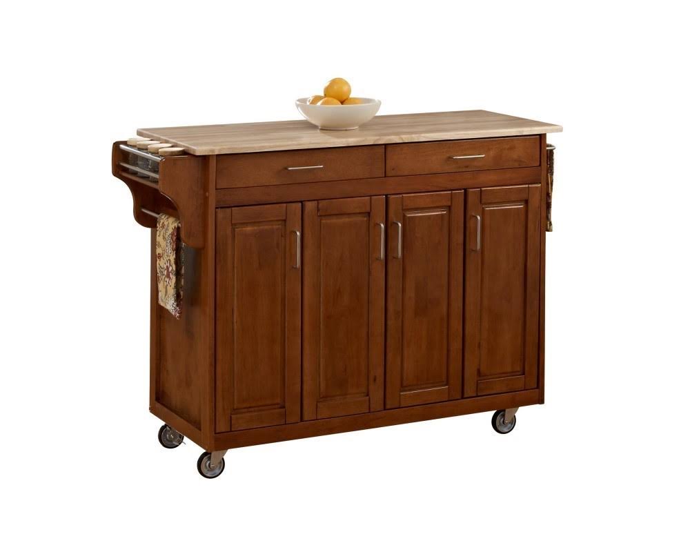 Kitchen Cart with Wood Top E17383