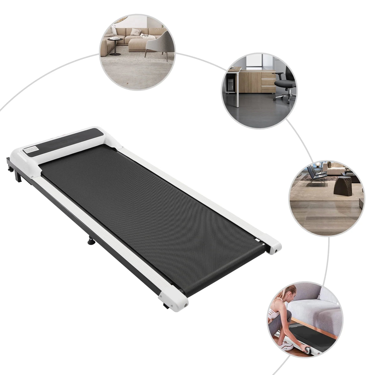 2.25HP Portable Under Desk Electric Treadmill with LED Screen K6650