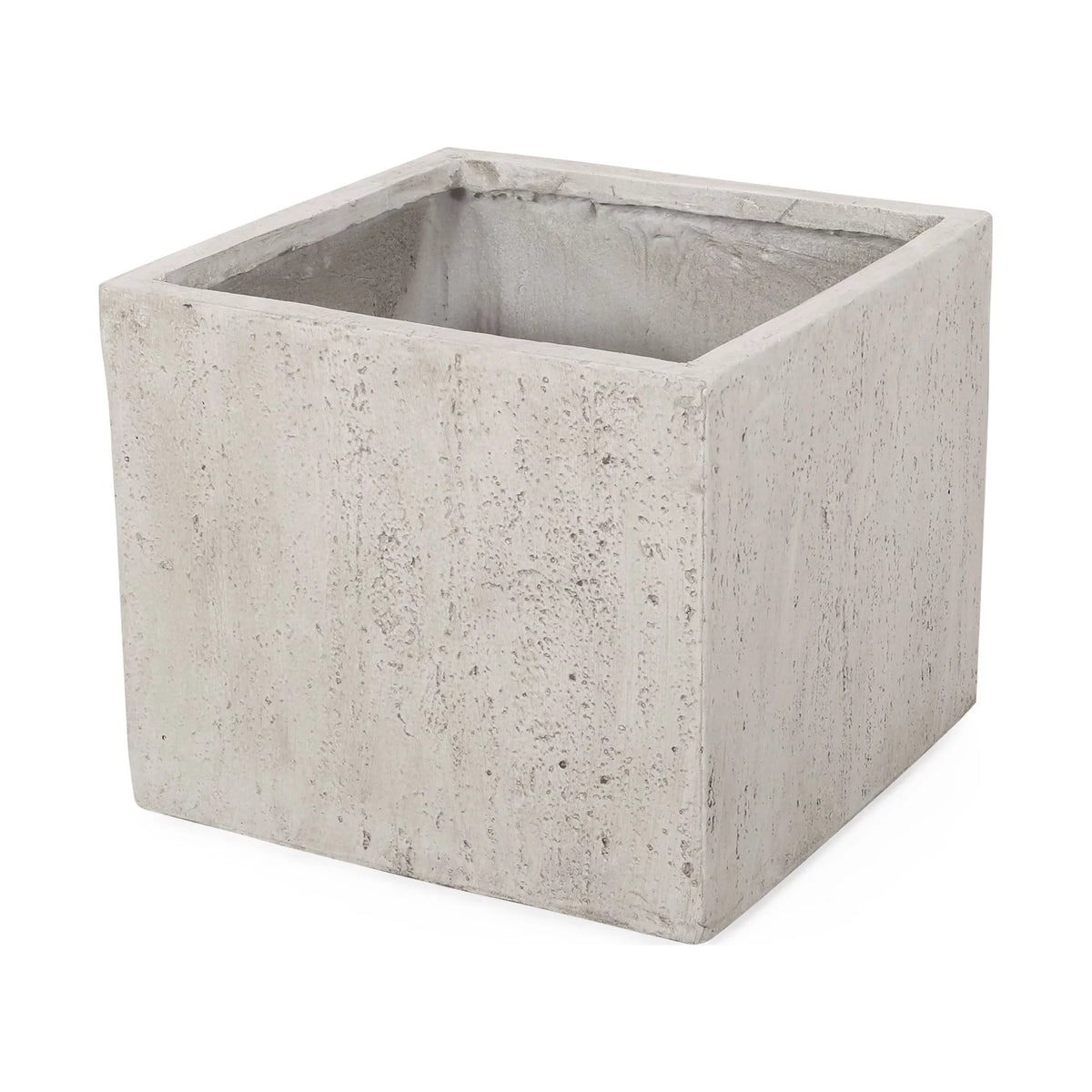 White Cast Stone Square Planter V472