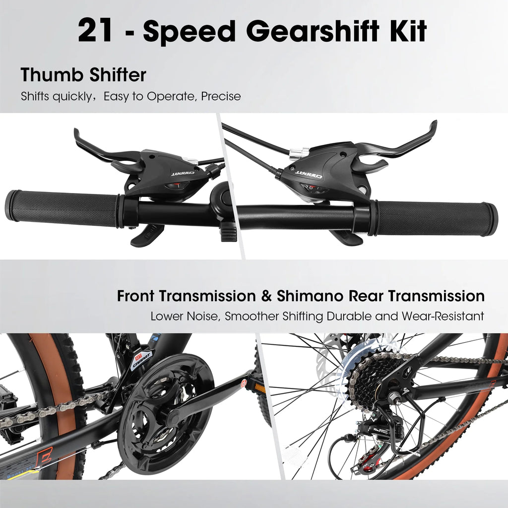 24 inch Mountain Bike with 21 Speed Disc Brakes J881523