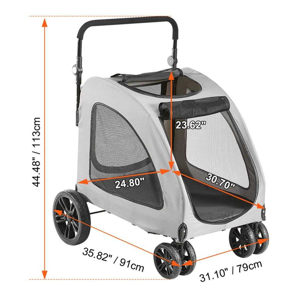 4 Wheels Pet Stroller with Brakes C53067