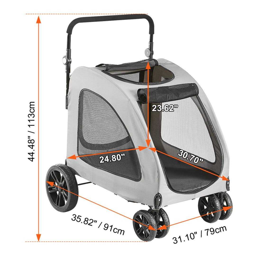 4 Wheels Pet Stroller with Brakes C53067
