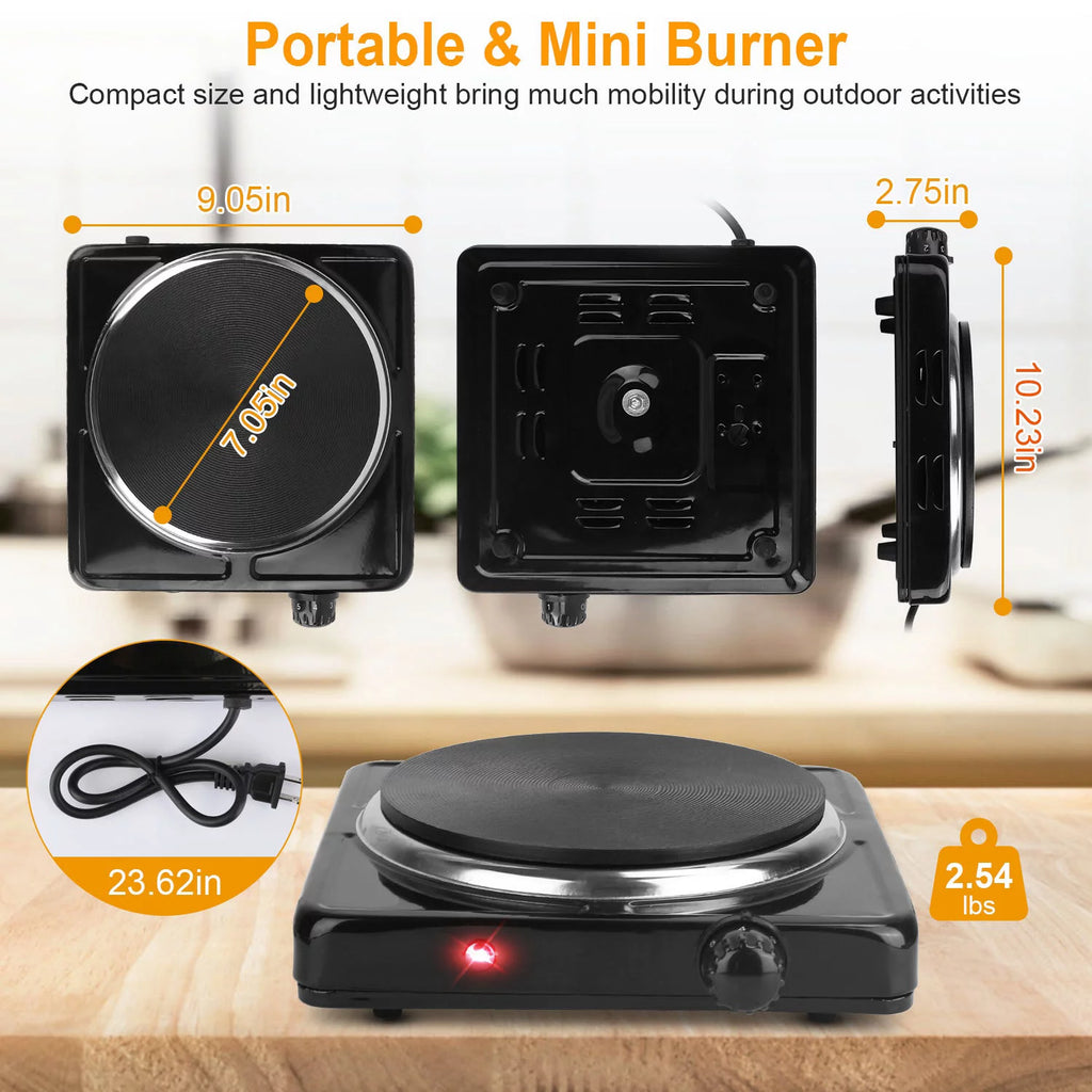 1500W Electric Single Burner Hot Plate K562