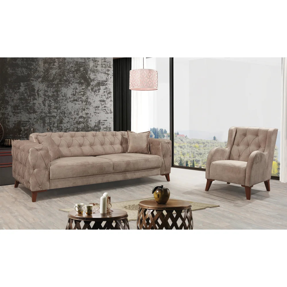 Beige Living Room Armchair W848