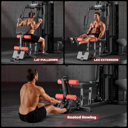 Multifunctional Home Gym with 150LBS Weight Stack E8230