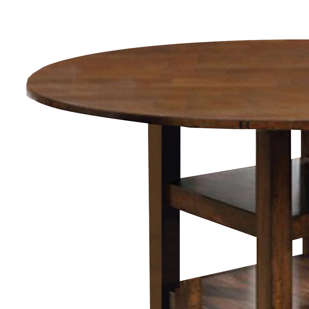 Brown Round Counter Height Wooden Table K819688