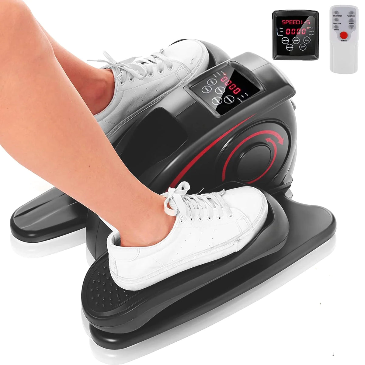 Black Red Under Desk Elliptical Machine C35838