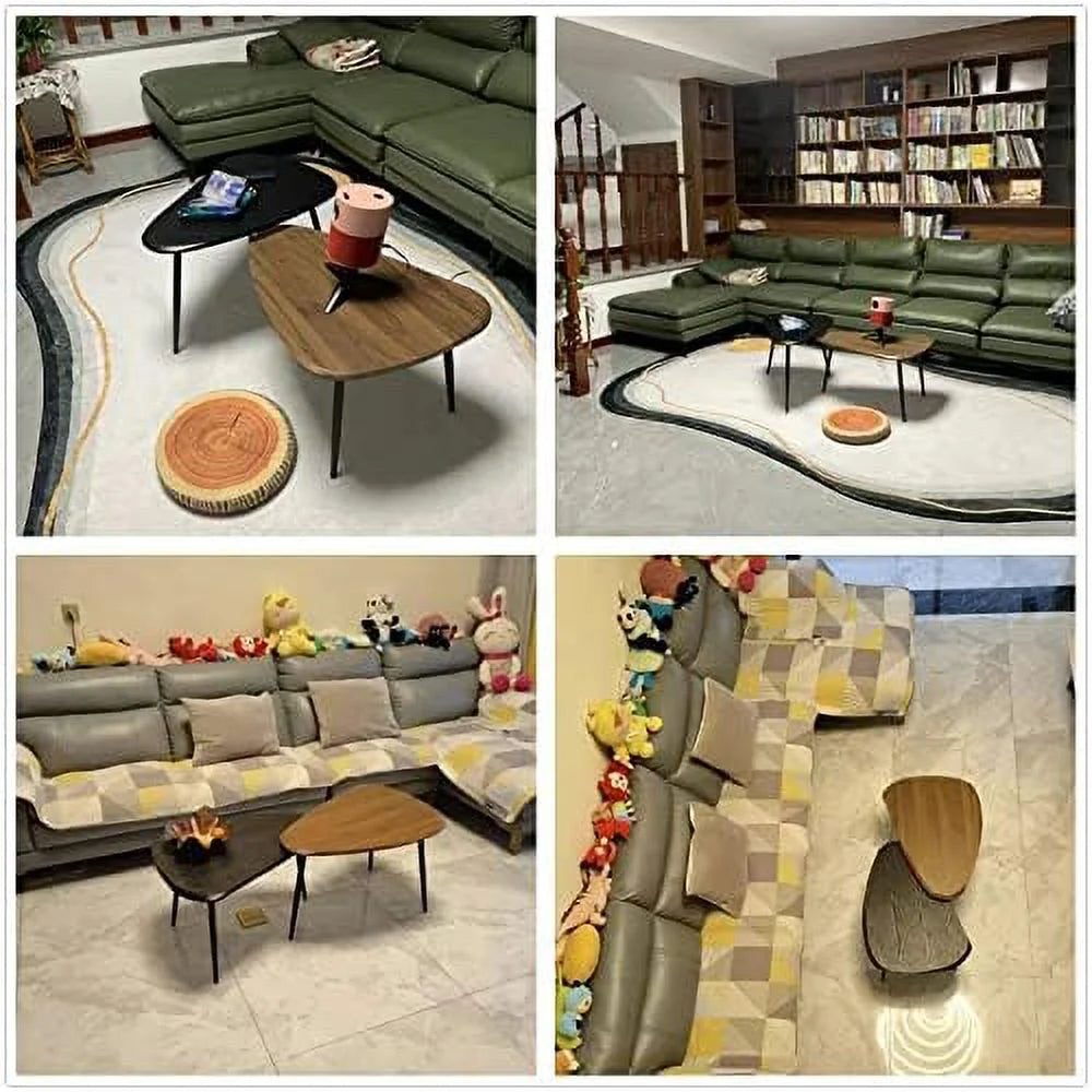 Scandinavian Wood Coffee Table Set of 2 D55322