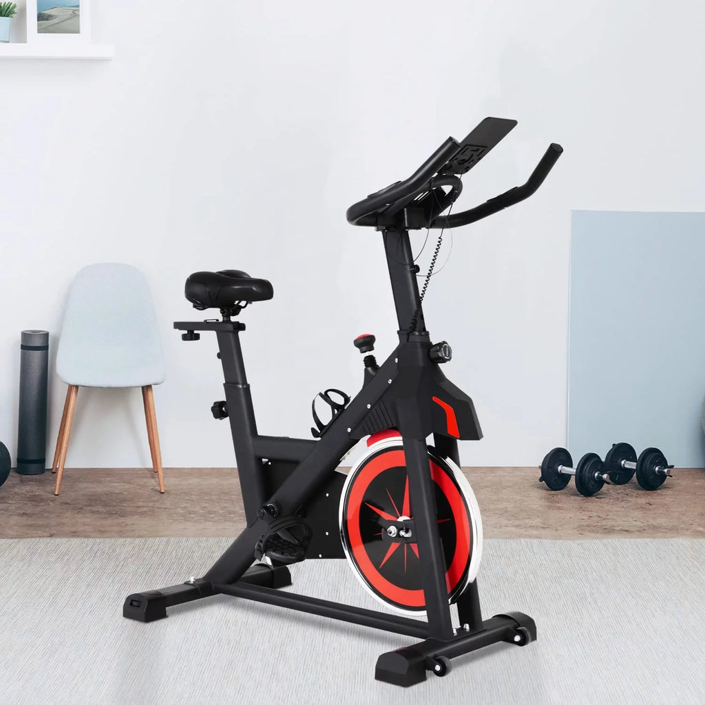 Exercise Bike Indoor Cycling Bike Stationary Black U404