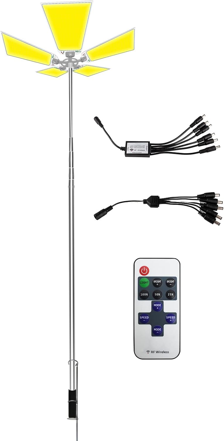 15000 Lumen Led Camping Flood Light Remote Control Dimmable Telescoping Portable Waterproof 110W Work Light Y9801