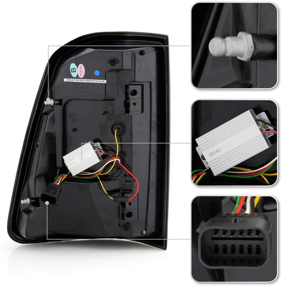 Black Full LED Tail Lights Left+Right V725349