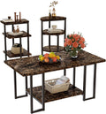 Faux Marble Coffee Table Set of 3 with Metal Legs Y243130
